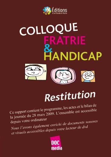 Restitution du colloque Fratrie & Handicap 